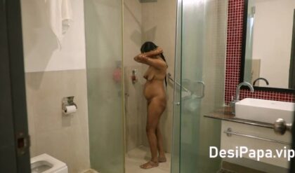 Indian Desi MILF with Big natural Tits has intimate sex after hot Shower